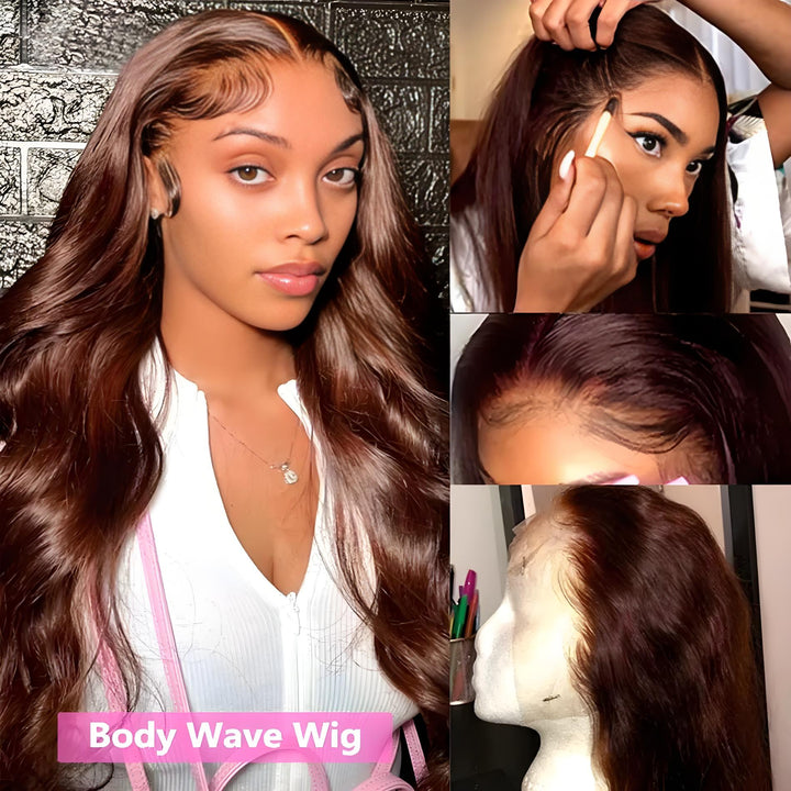 Guide-style collage showing how to apply lace wig and achieve a natural fit and finish.