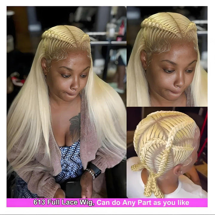 Step-by-step guide to installing a 613 platinum blonde full lace body wave wig for a secure, natural look.